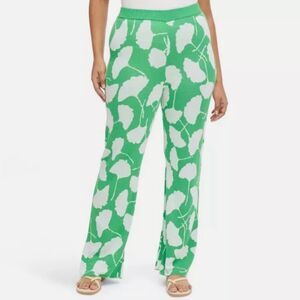 DVFxTARGET knit pattern flare pants green XXL